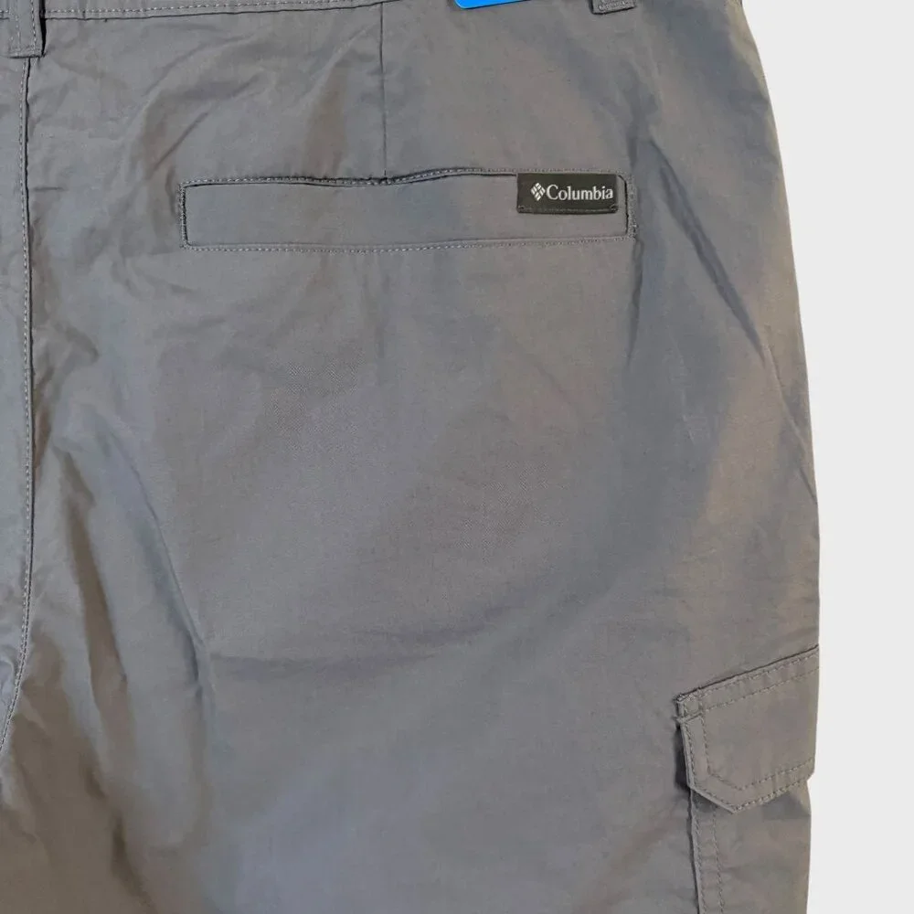 Columbia Washed Out Cargo Short II Gray Men's 36W Hiking Trekking Outdoors NEW